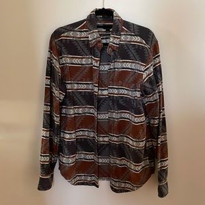 J. Crew western warm flannel shirt